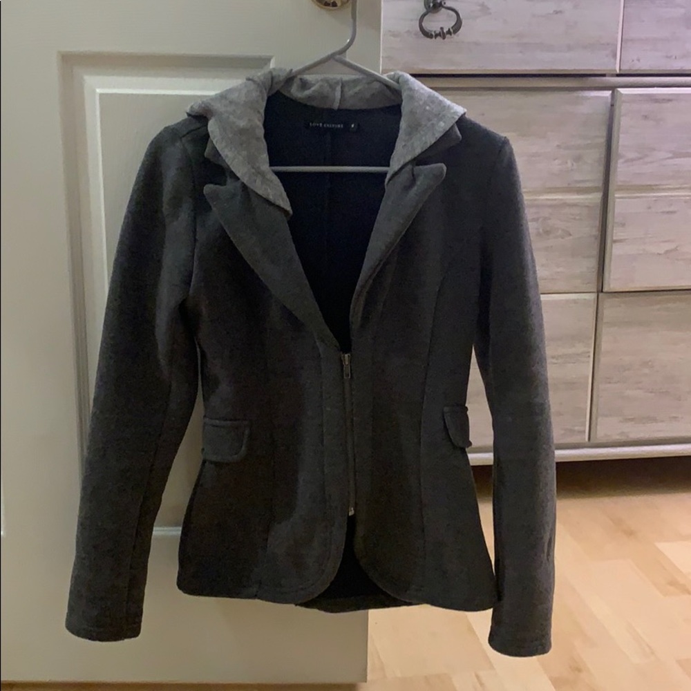 half zip pea coat